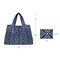 Wrapables Large Foldable Tote Nylon Reusable Grocery Bags, Navy Deco